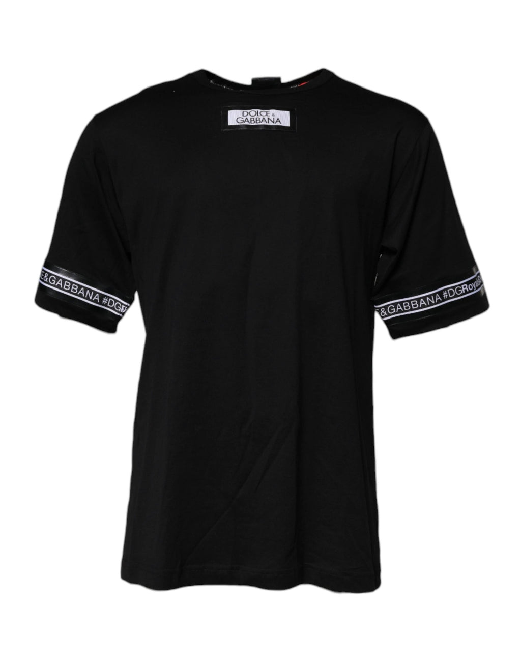 Dolce & Gabbana Black #DGMILLENNIALS Cotton Crew Neck T-shirt by Dolce & Gabbana