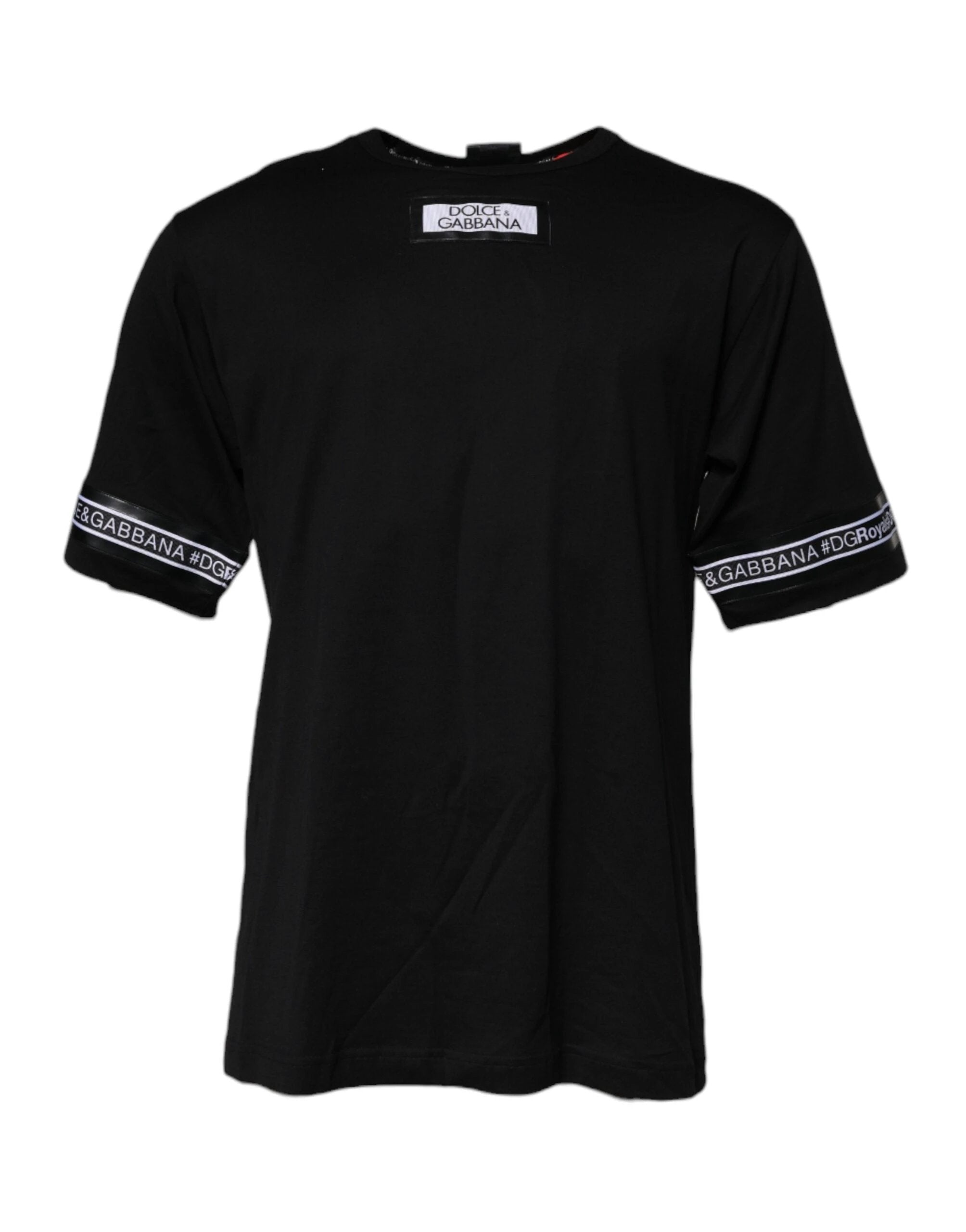 Dolce & Gabbana Black #DGMILLENNIALS Cotton Crew Neck T-shirt by Dolce & Gabbana