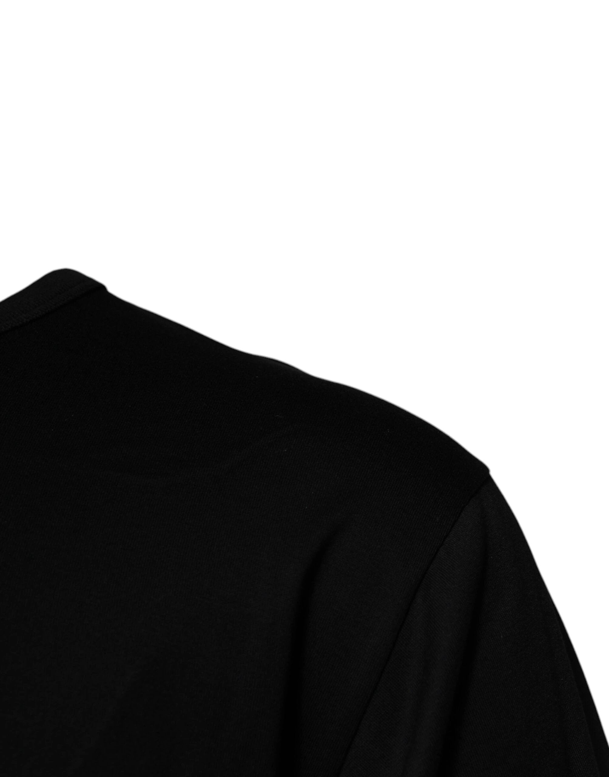 Dolce & Gabbana Black #DGMILLENNIALS Cotton Crew Neck T-shirt by Dolce & Gabbana