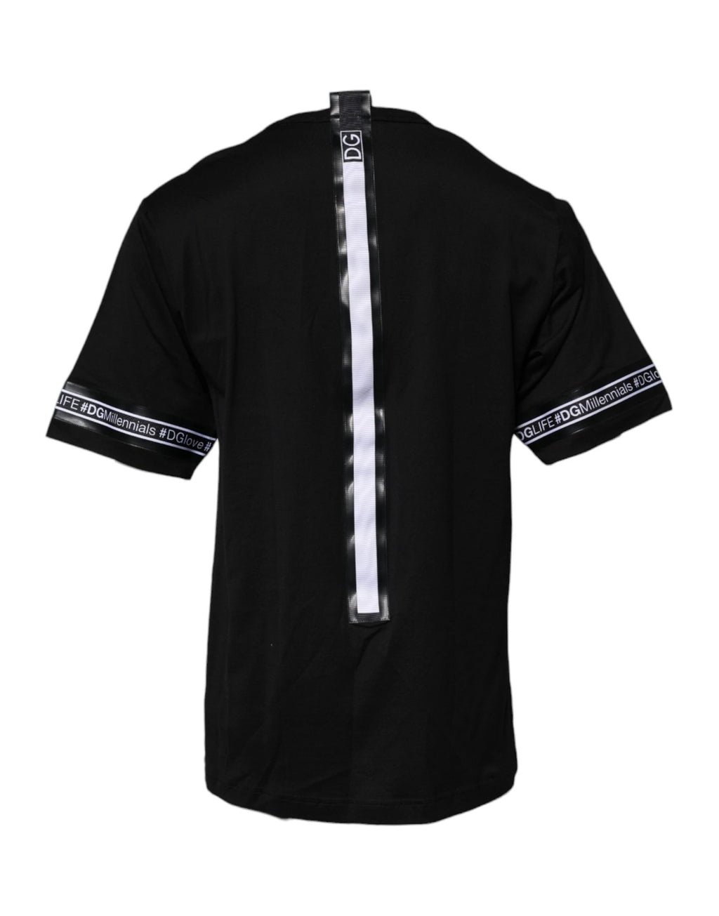 Dolce & Gabbana Black #DGMILLENNIALS Cotton Crew Neck T-shirt by Dolce & Gabbana