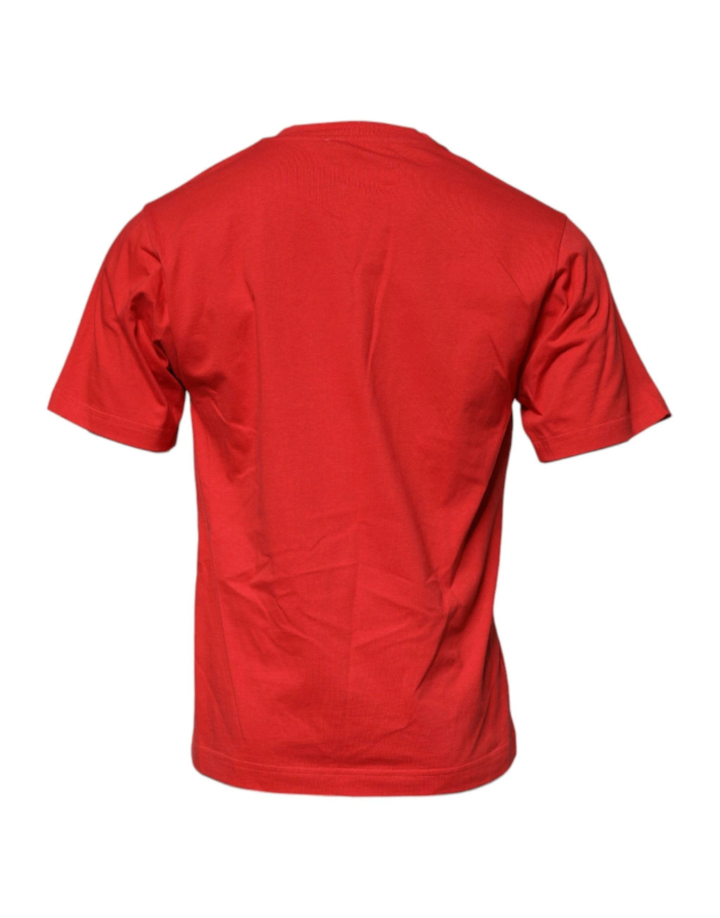 Dolce & Gabbana Red DG Logo Patch Cotton Crew Neck T-shirt by Dolce & Gabbana