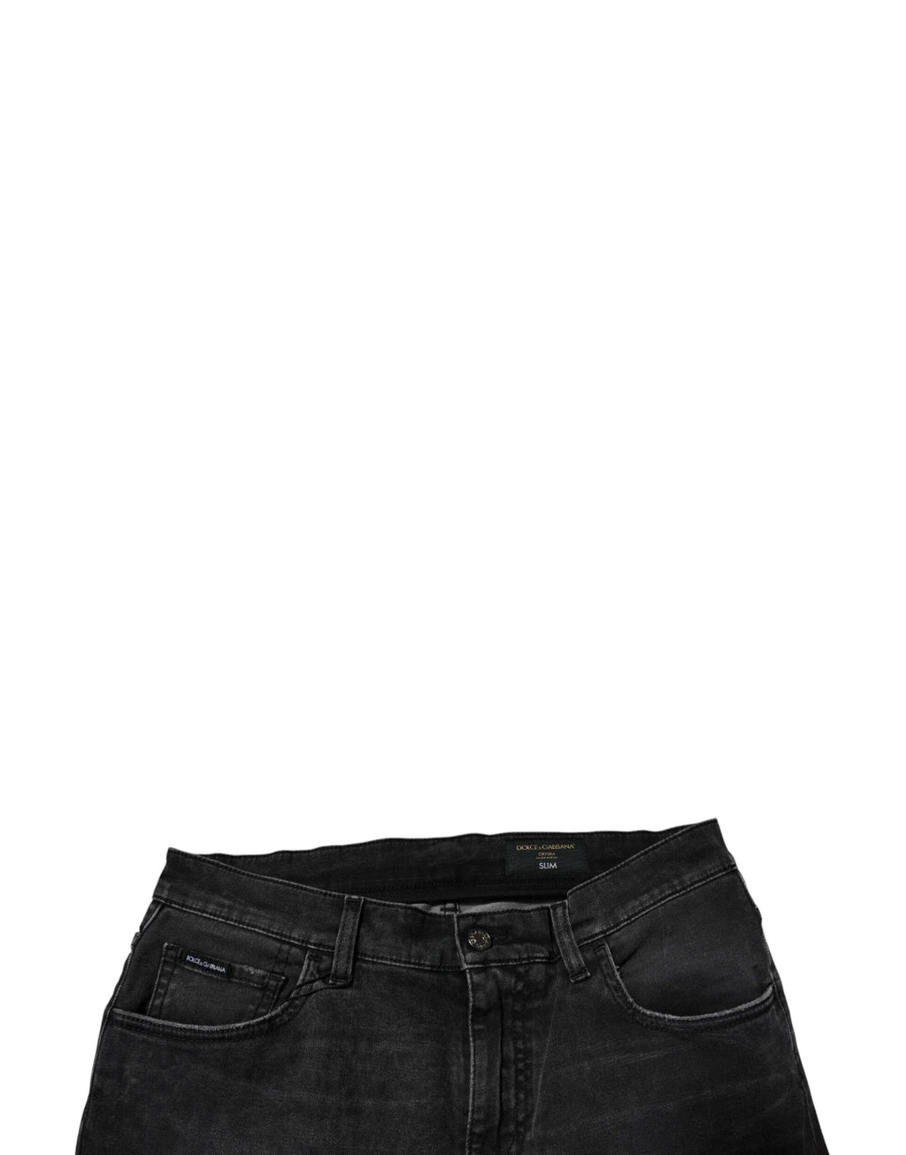 Dolce & Gabbana Black Cotton Stretch Skinny Men Denim Jeans by Dolce & Gabbana