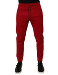 Dolce & Gabbana Red Cotton Jogger Jogging Pants by Dolce & Gabbana