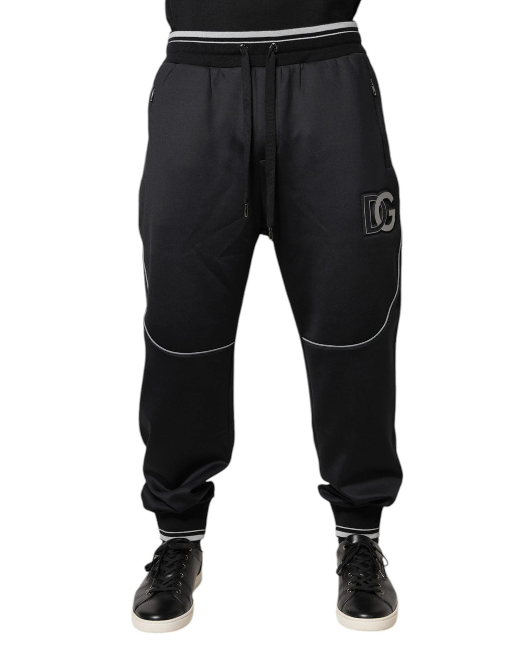 Dolce & Gabbana Black Polyester Logo Jogger Pants by Dolce & Gabbana
