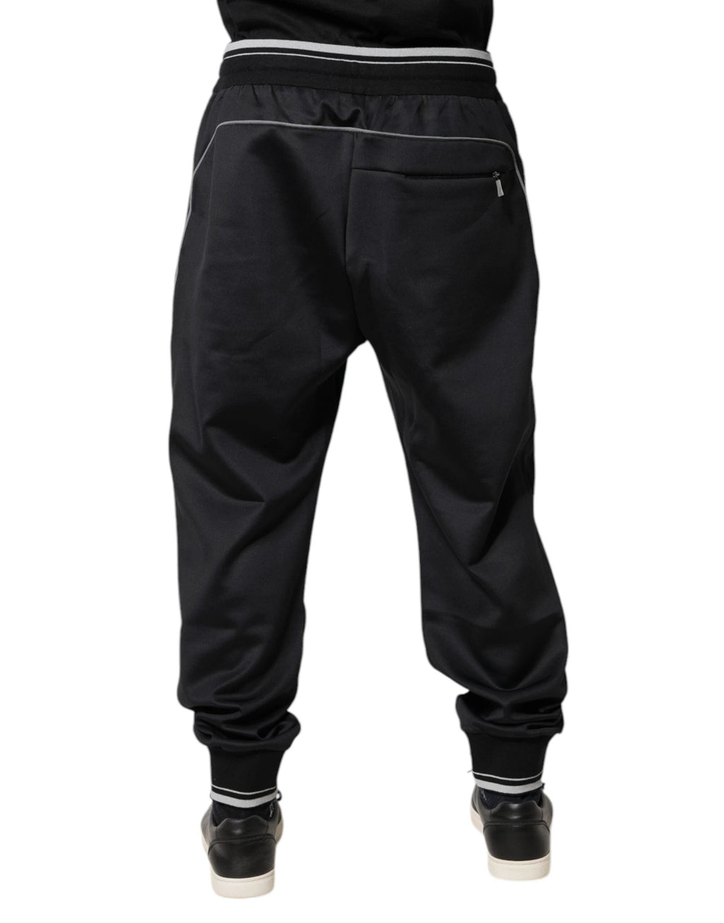 Dolce & Gabbana Black Polyester Logo Jogger Pants by Dolce & Gabbana