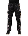 Dolce & Gabbana Black Floral Polyester Jogger Pants by Dolce & Gabbana