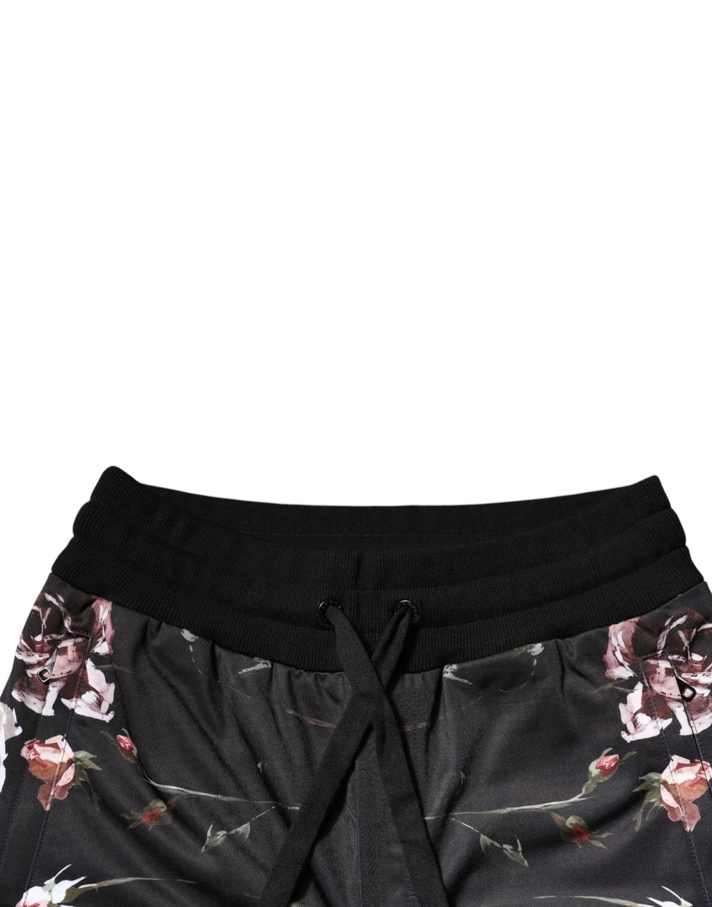 Dolce & Gabbana Black Floral Polyester Jogger Pants by Dolce & Gabbana