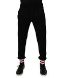 Dolce & Gabbana Black Wool Mid Waist Jogger Sweatpants Pants by Dolce & Gabbana