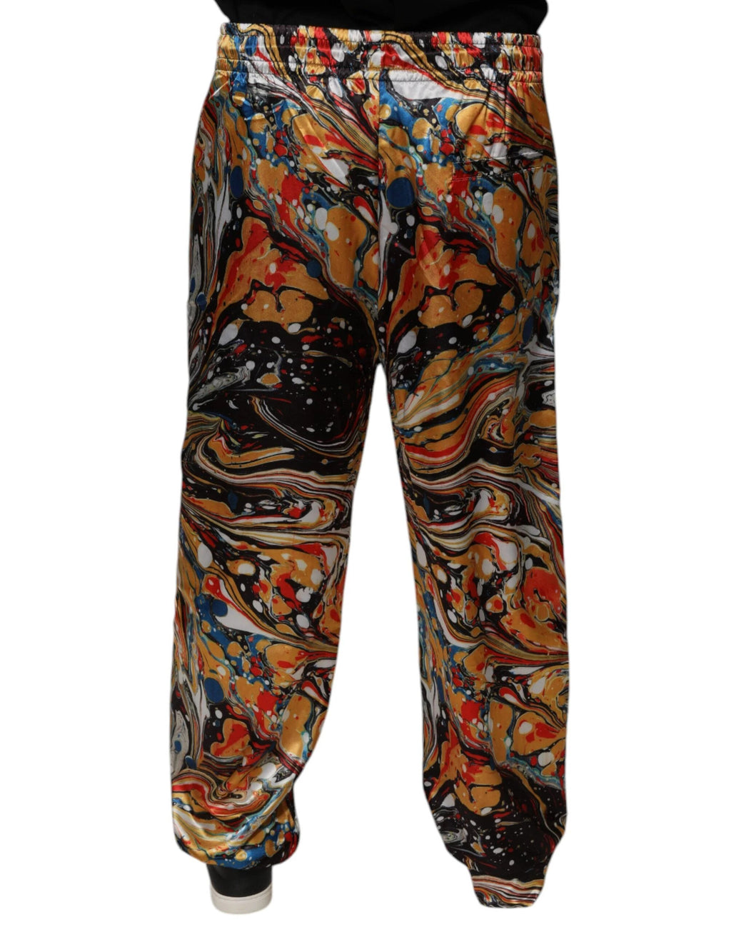 Dolce & Gabbana Multicolor Marble Satin Men Tracksuit Pants by Dolce & Gabbana