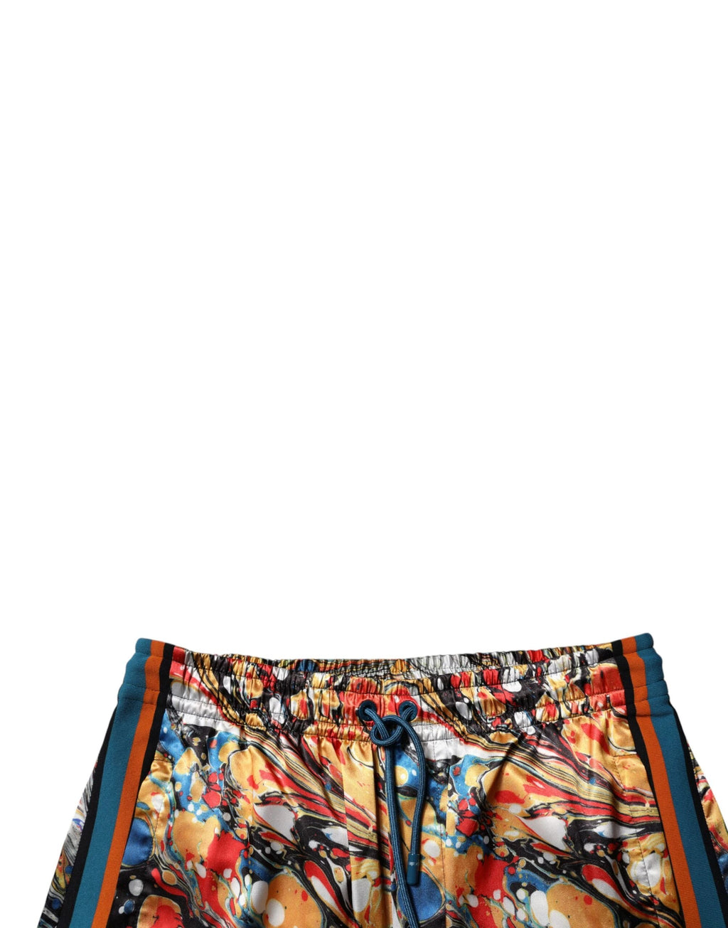 Dolce & Gabbana Multicolor Marble Satin Men Tracksuit Pants by Dolce & Gabbana