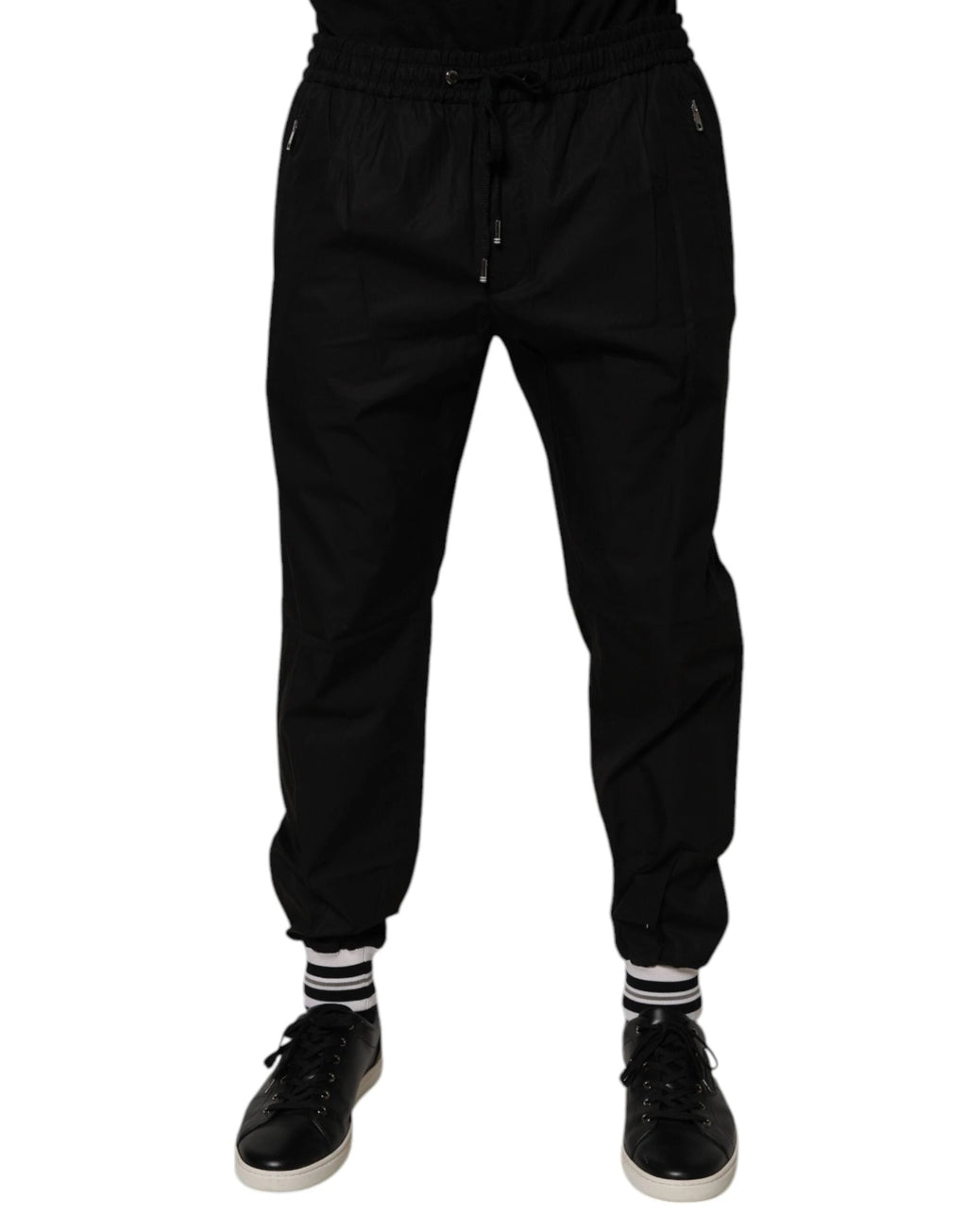 Dolce & Gabbana Black Cotton Men Jogger Sweatpants Pants by Dolce & Gabbana