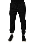 Dolce & Gabbana Black Cotton Men Jogger Sweatpants Pants by Dolce & Gabbana