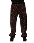 Dolce & Gabbana Black Cherry Cotton Straight Men Denim Jeans by Dolce & Gabbana