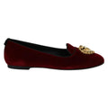 Mocassins Dolce &amp; Gabbana en coton bordeaux