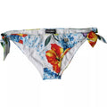 Dolce & Gabbana White Floral Print Swimsuit Bikini Bottom Swimwear by Dolce & Gabbana