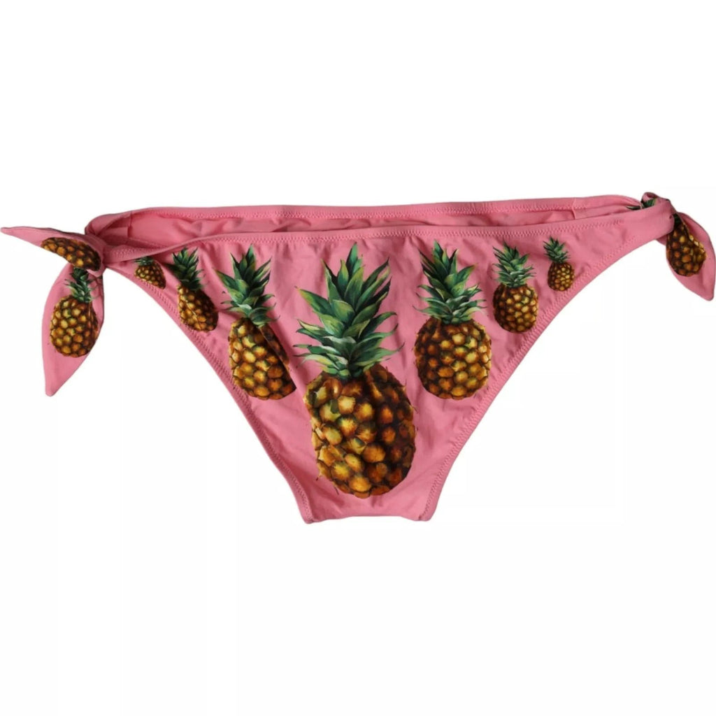 Dolce & Gabbana Pink Pineapple Swimsuit Bikini Bottom Swimwear by Dolce & Gabbana