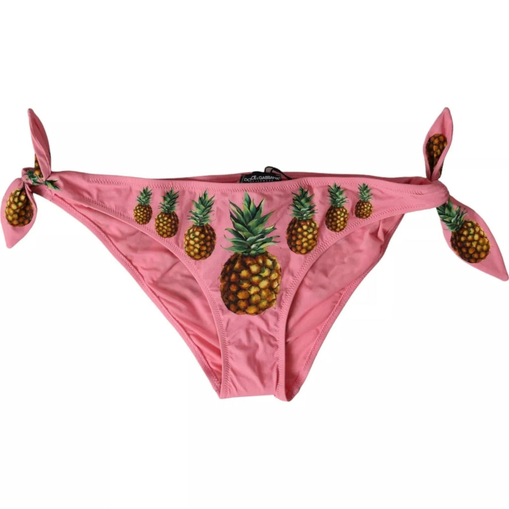 Dolce & Gabbana Pink Pineapple Swimsuit Bikini Bottom Swimwear by Dolce & Gabbana