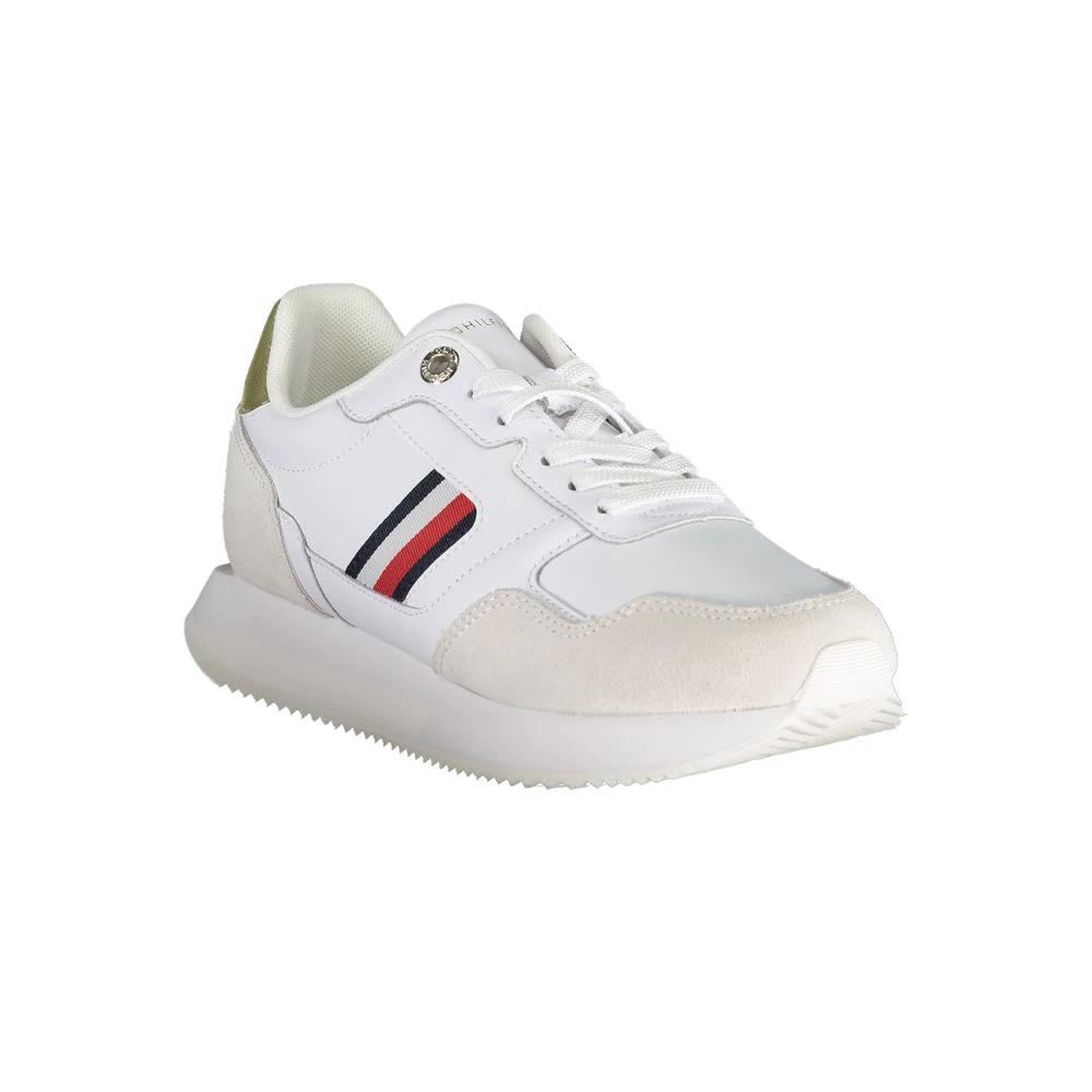 Tommy Hilfiger White Polyester Sneaker by Tommy Hilfiger