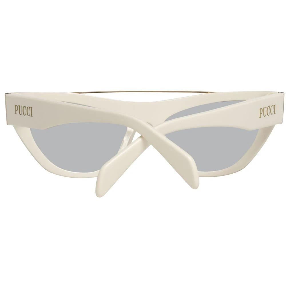 Emilio Pucci White Metal Sunglasses by Emilio Pucci