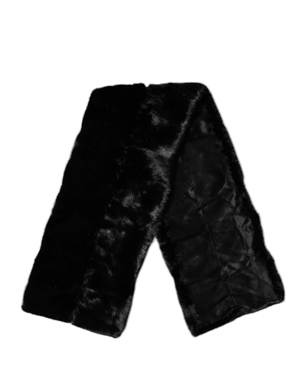 Châle en fourrure noire Dolce &amp; Gabbana, cache-cou, écharpe