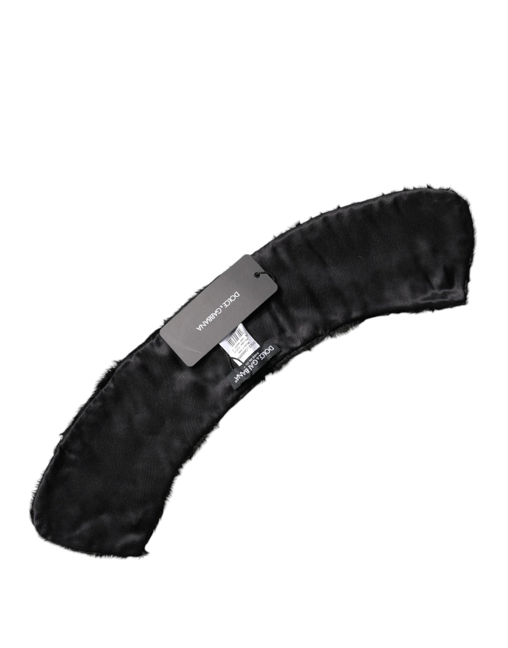 Dolce & Gabbana Black Lamb Fur Collar Women Neck Wrap Scarf by Dolce & Gabbana