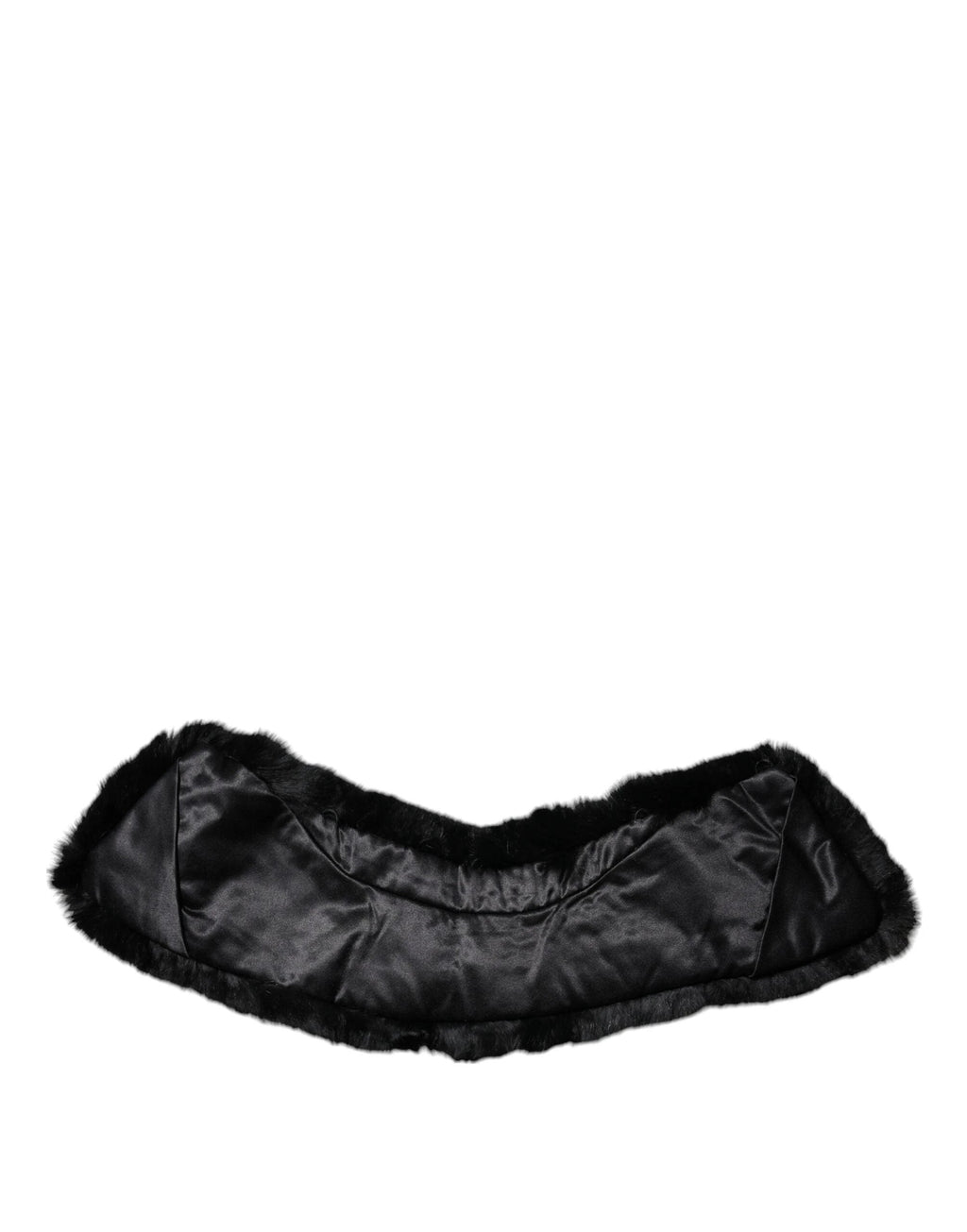 Dolce & Gabbana Black Lamb Fur Collar Women Neck Wrap Scarf by Dolce & Gabbana