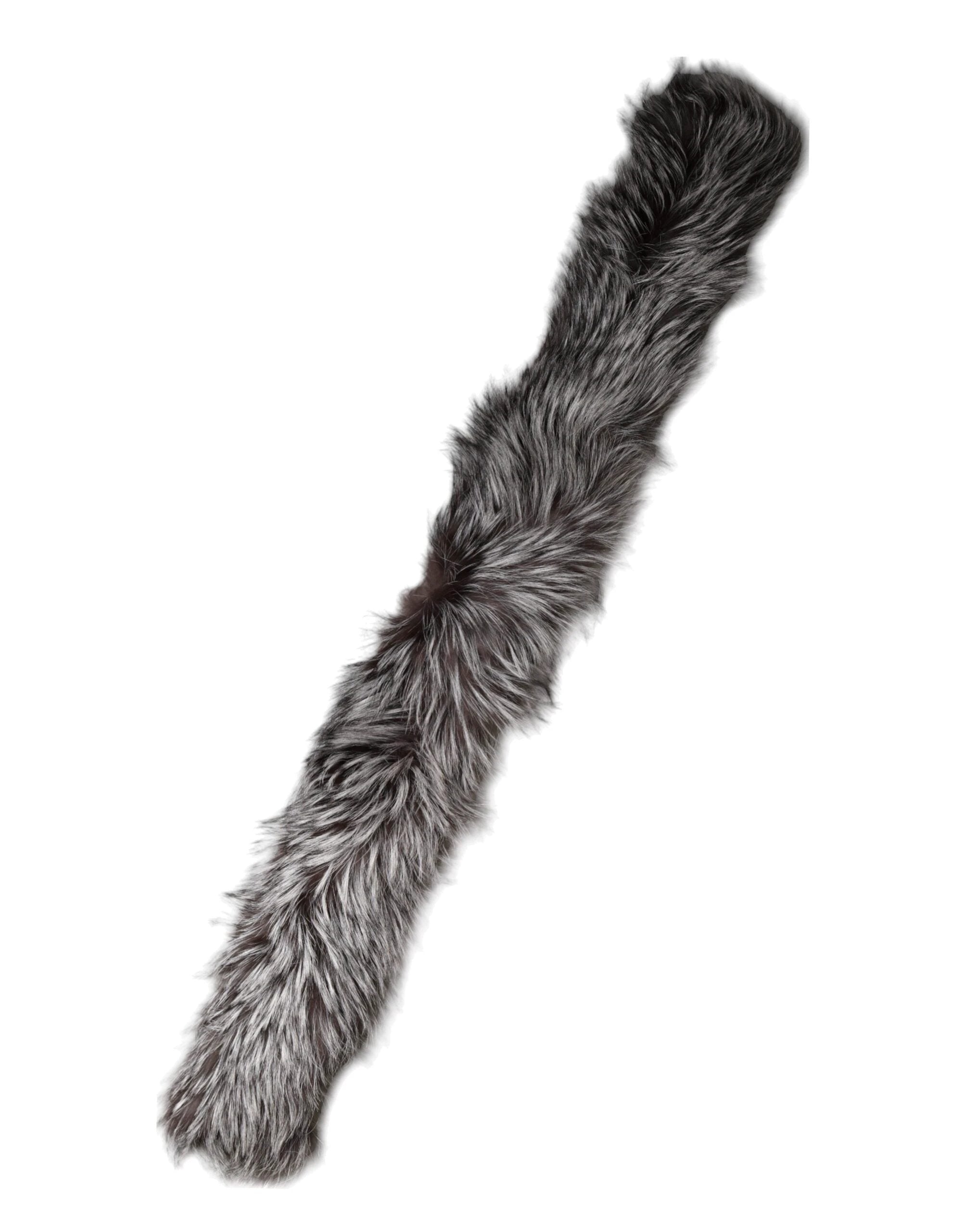 Écharpe d'hiver Dolce &amp; Gabbana en fourrure de renard gris