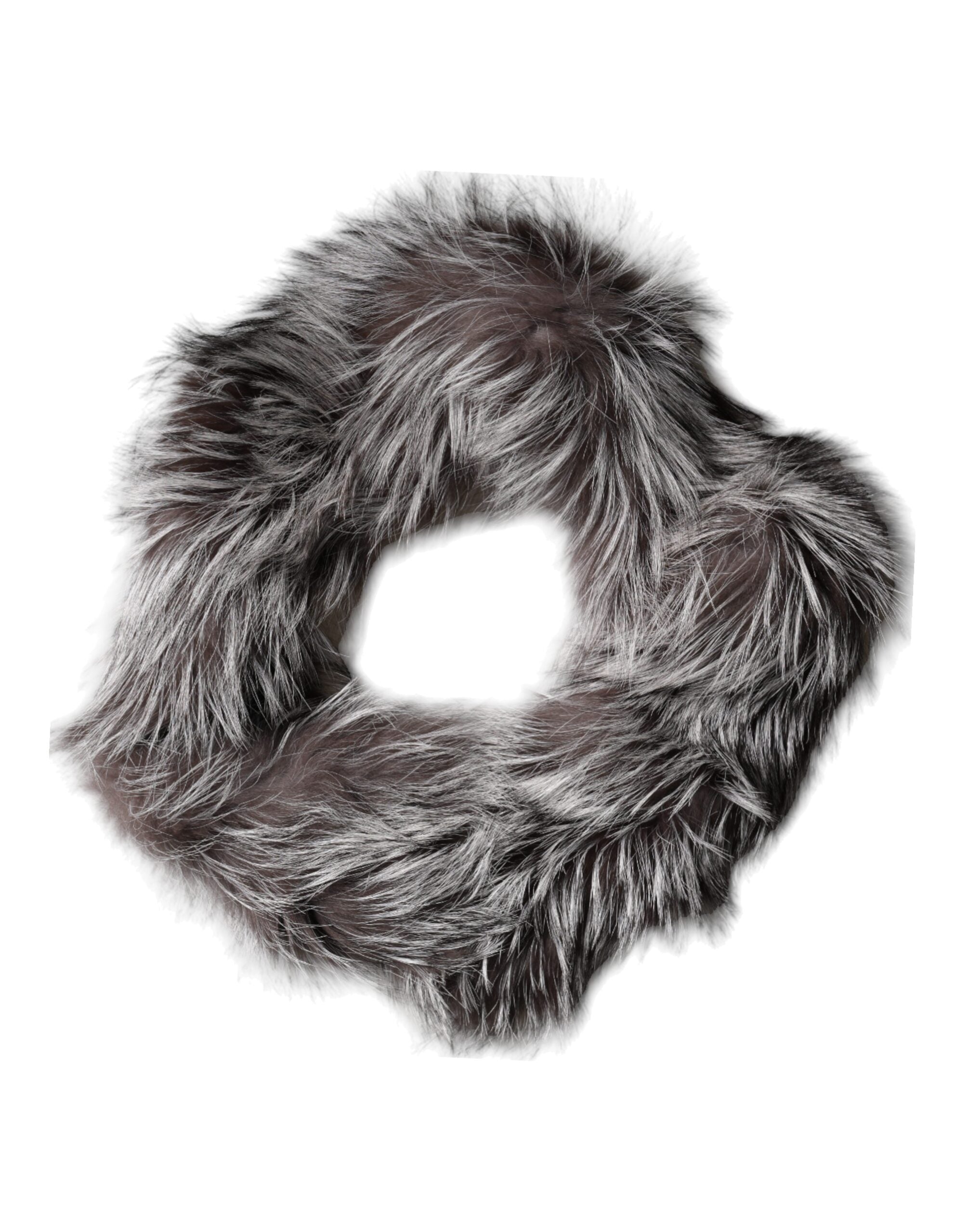 Écharpe d'hiver Dolce &amp; Gabbana en fourrure de renard gris