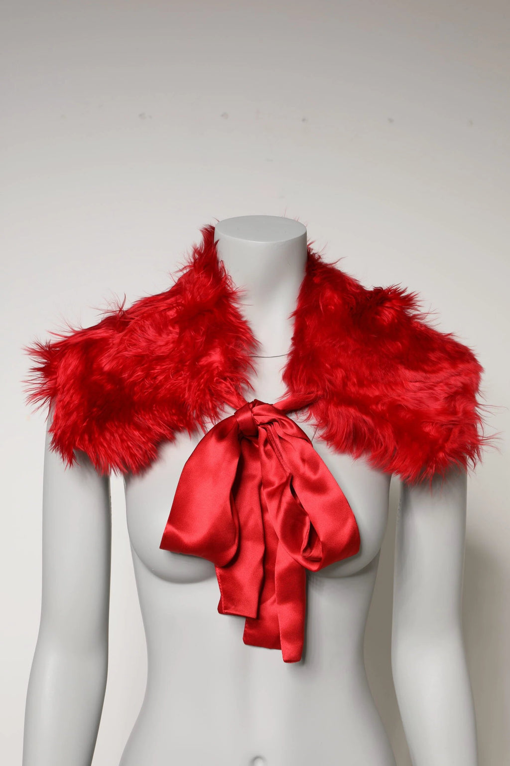 Dolce & Gabbana Red Alpaca Fur Women Neck Warmer Winter Scarf by Dolce & Gabbana