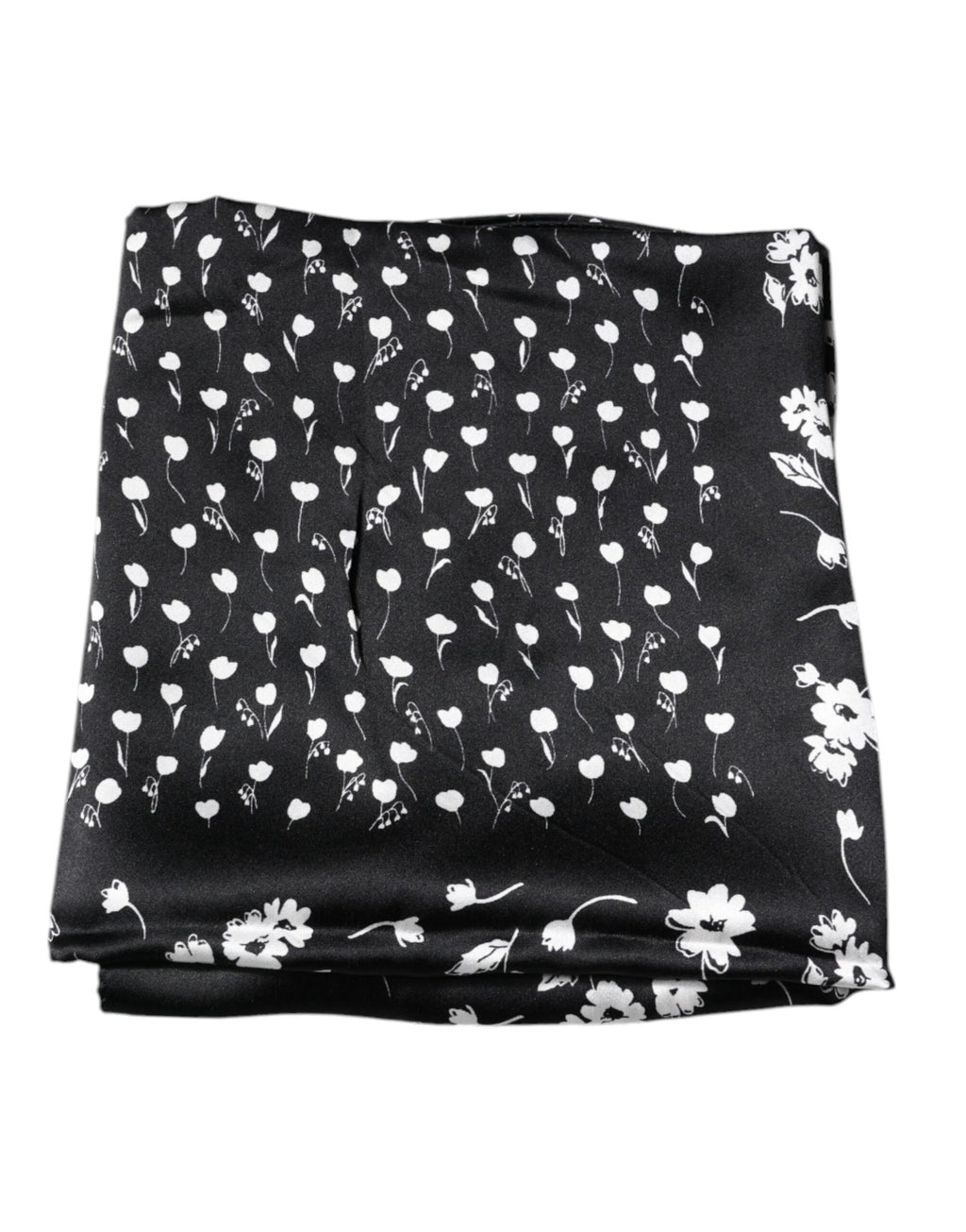 Dolce & Gabbana Black Floral Silk Square Wrap Shawl Scarf by Dolce & Gabbana