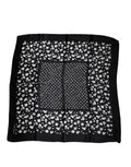 Dolce & Gabbana Black Floral Silk Square Wrap Shawl Scarf by Dolce & Gabbana