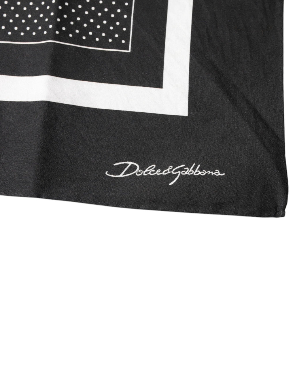 Dolce & Gabbana Black Polka Dots Cotton Handkerchief Scarf by Dolce & Gabbana
