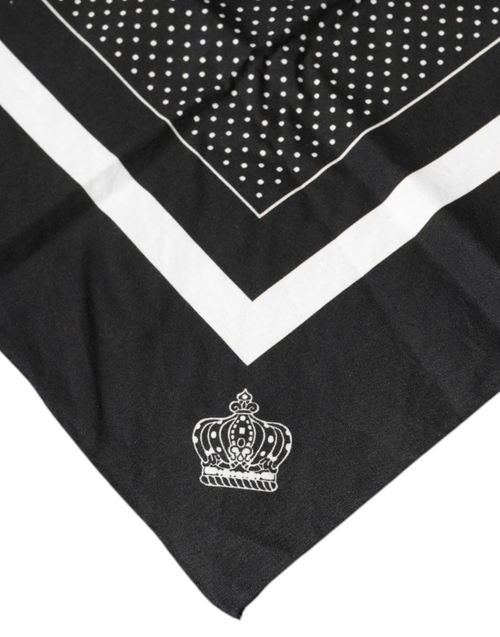 Dolce & Gabbana Black Polka Dots Cotton Handkerchief Scarf by Dolce & Gabbana