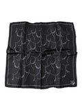 Dolce & Gabbana Black Patterned Silk Handkerchief Scarf by Dolce & Gabbana