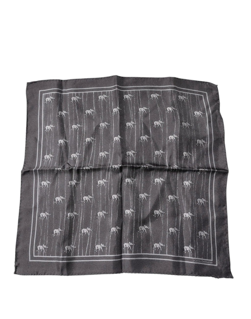 Dolce & Gabbana Brown Elephant Fantasy Handkerchief Scarf by Dolce & Gabbana