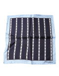 Dolce & Gabbana Blue Heart Spade Silk Handkerchief Scarf by Dolce & Gabbana