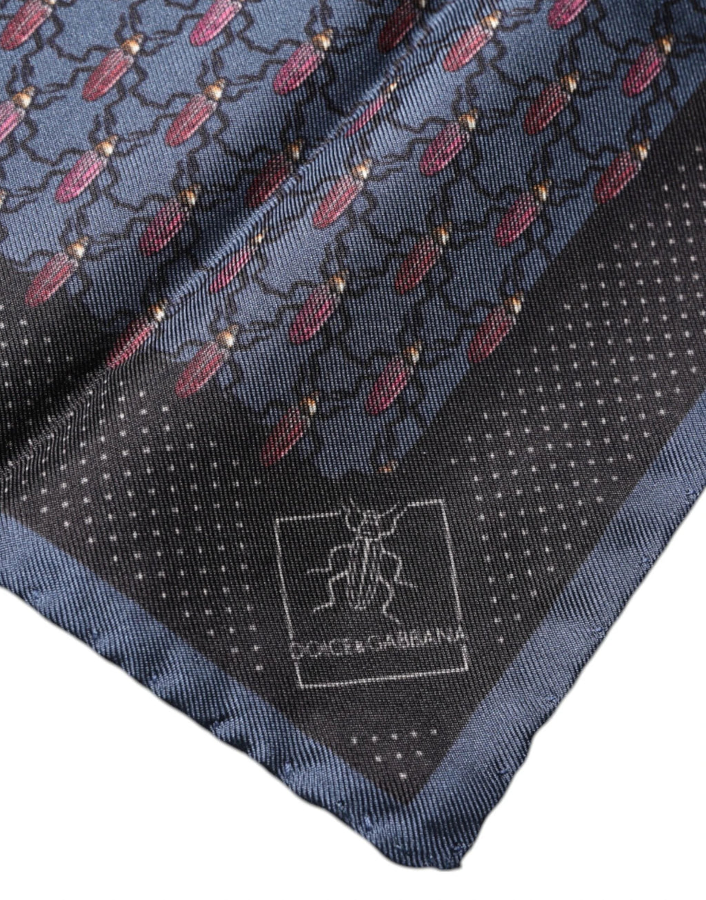 Dolce & Gabbana Dark Blue Beetle Square Handkerchief Scarf by Dolce & Gabbana