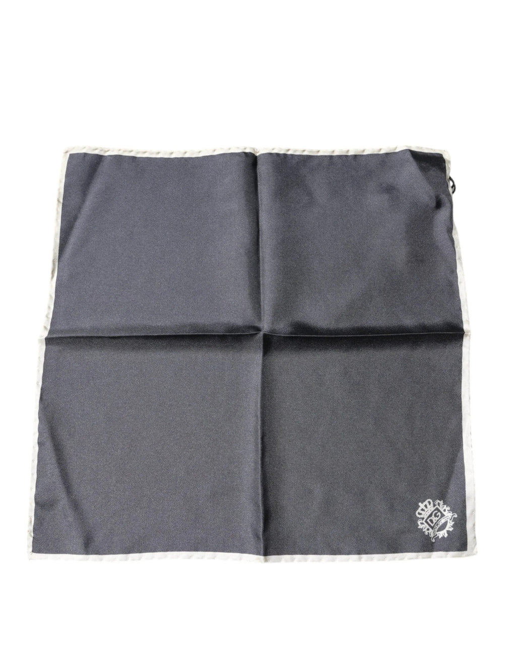 Dolce & Gabbana Gray Crown Logo Square Handkerchief Scarf by Dolce & Gabbana