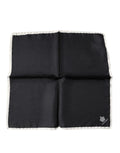 Dolce & Gabbana Black Crown Logo Square Handkerchief Scarf by Dolce & Gabbana