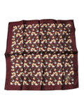 Dolce & Gabbana Maroon Oranges Silk Square Handkerchief Scarf by Dolce & Gabbana