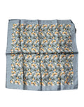 Dolce & Gabbana Gray Oranges Silk Square Handkerchief Scarf by Dolce & Gabbana