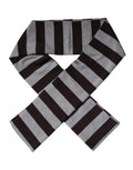 Dolce & Gabbana Black Gray Stripes Wool Neck Wrap Scarf by Dolce & Gabbana