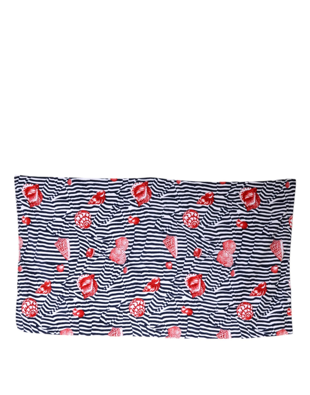 Dolce & Gabbana Multicolor Stripes Seashells Beach Towel by Dolce & Gabbana