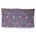 Dolce & Gabbana Multicolor Stripes Seashells Beach Towel by Dolce & Gabbana