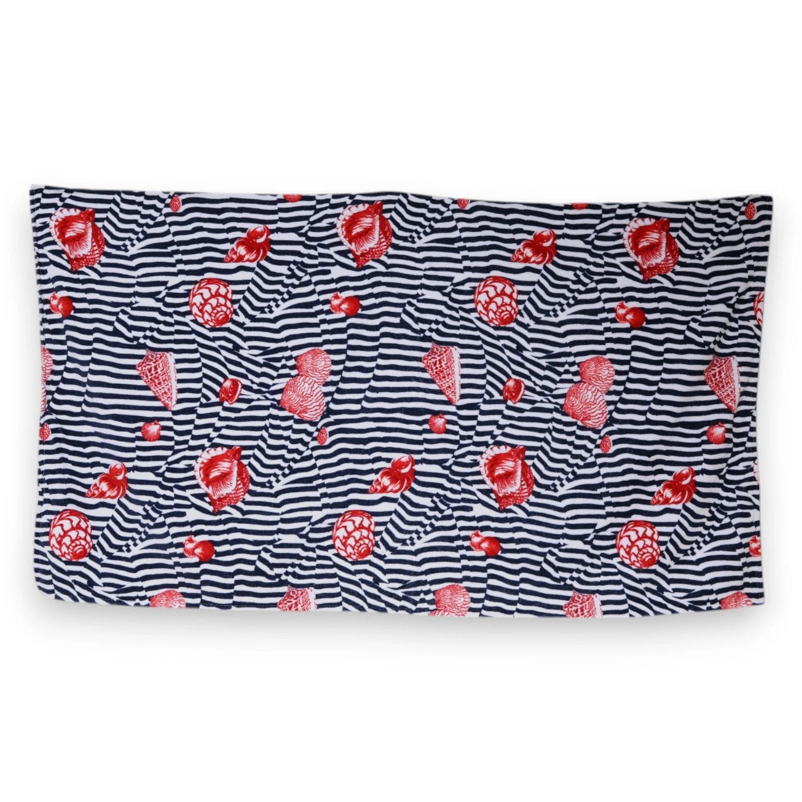 Dolce & Gabbana Multicolor Stripes Seashells Beach Towel by Dolce & Gabbana