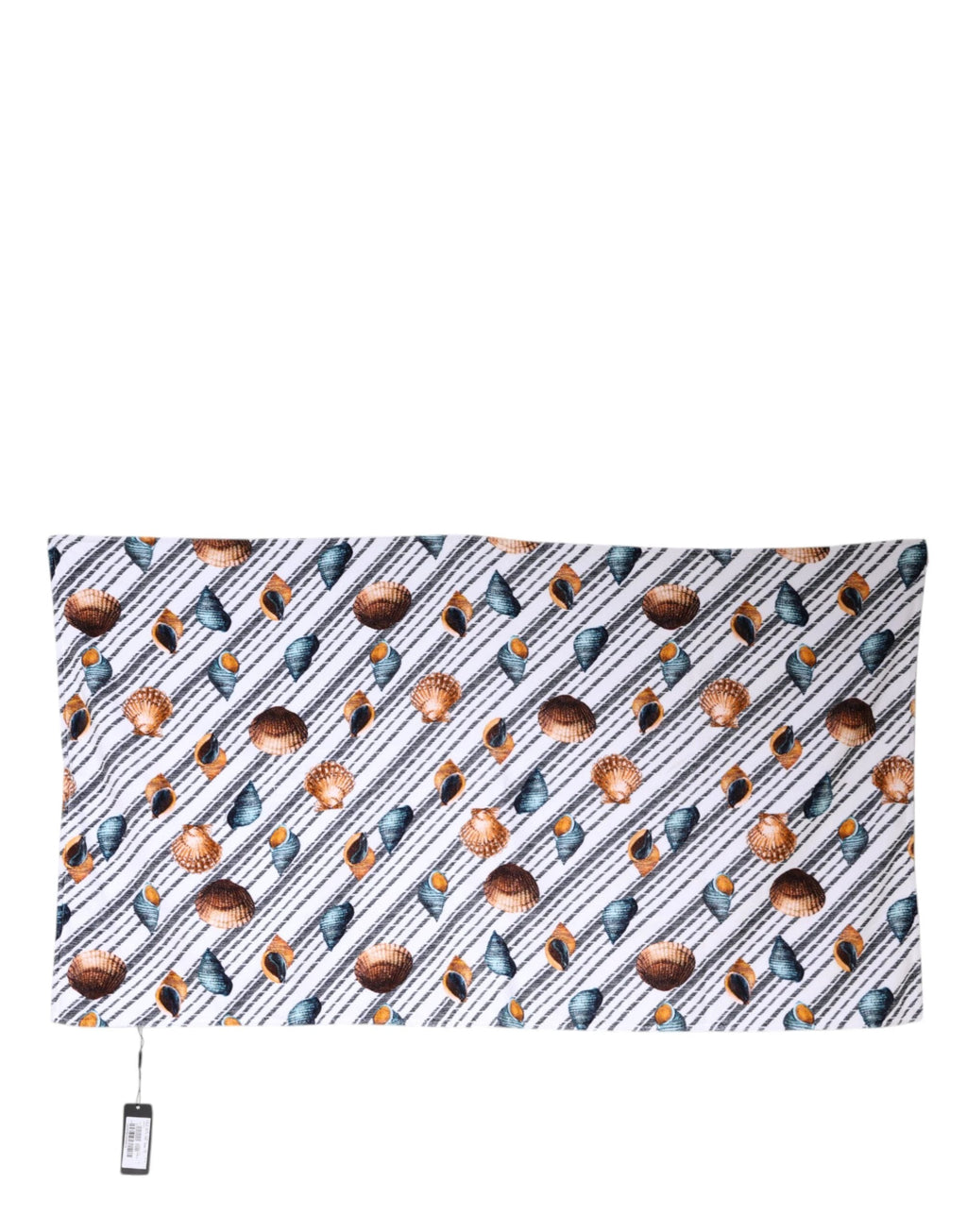 Dolce & Gabbana Multicolor Stripes Seashells Beach Towel by Dolce & Gabbana