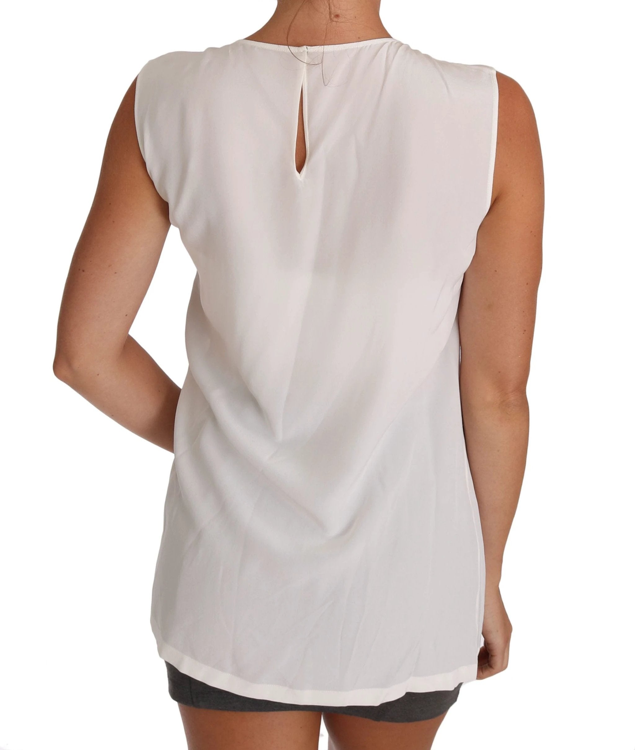 Dolce & Gabbana White Silk I LOVE ITALY Cami T-shirt by Dolce & Gabbana