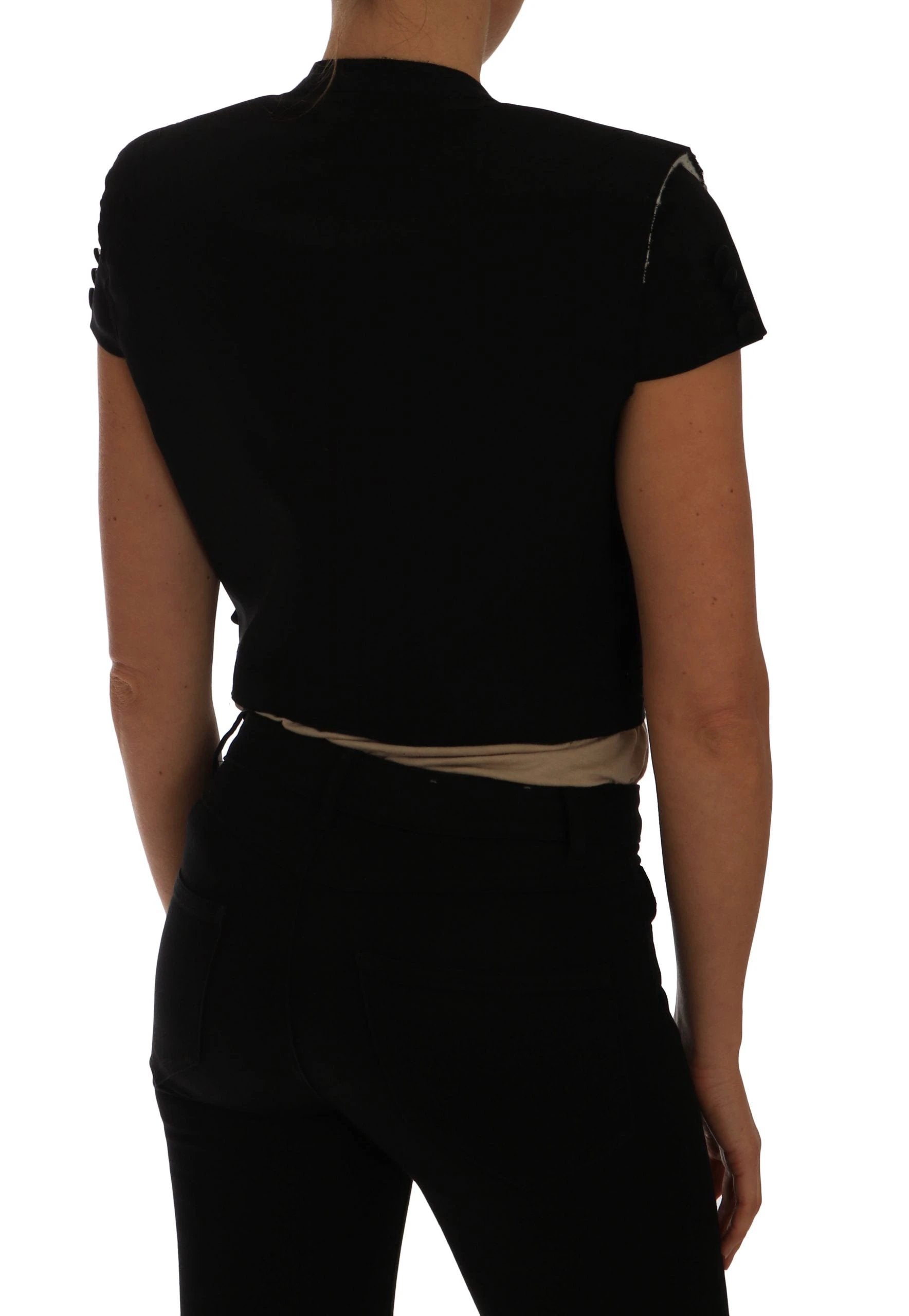 Dolce & Gabbana Black Short Croped Blazer Jacket by Dolce & Gabbana