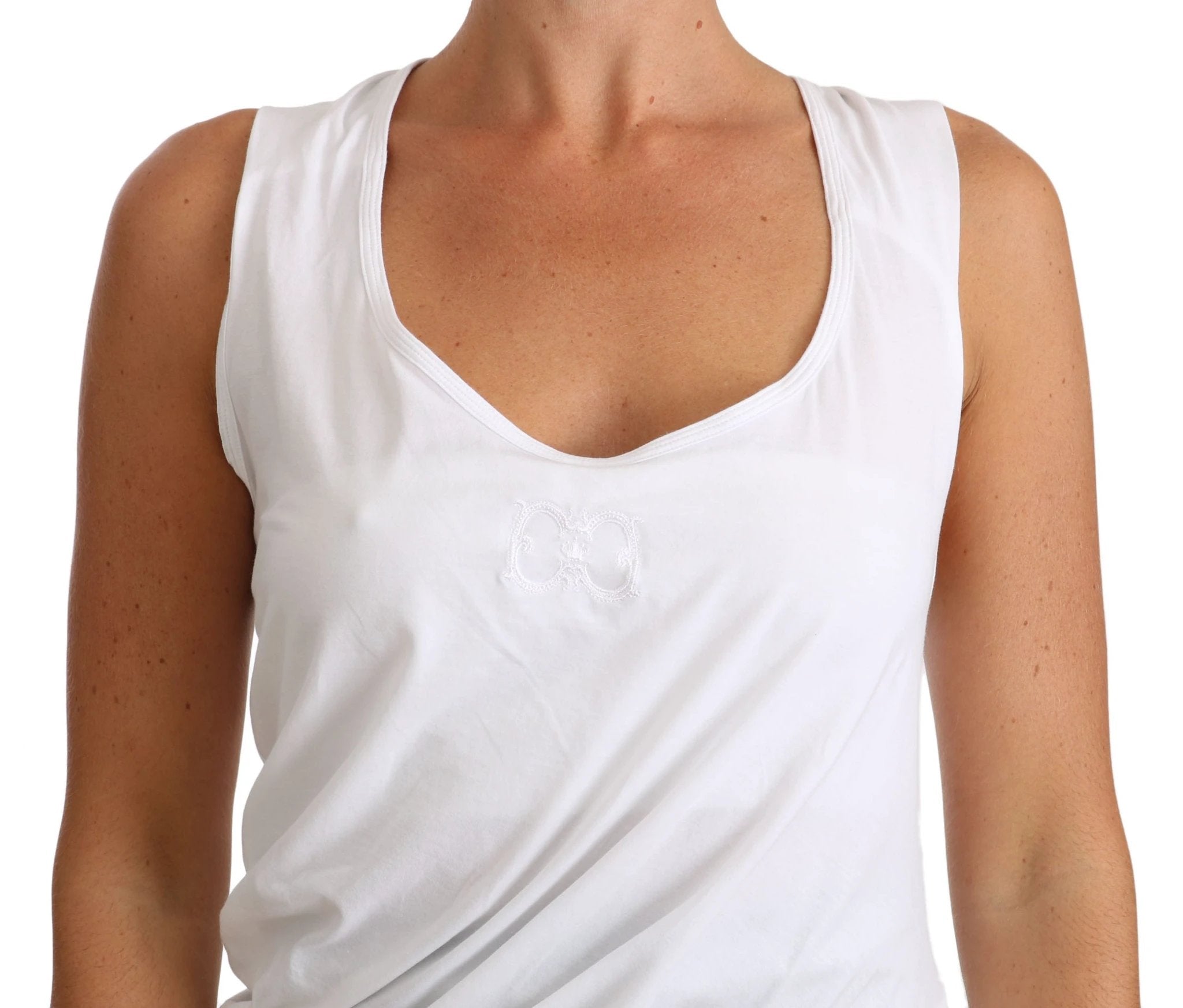Cavalli White Top Tank CAVALLI T-Shirt Jersey by Cavalli