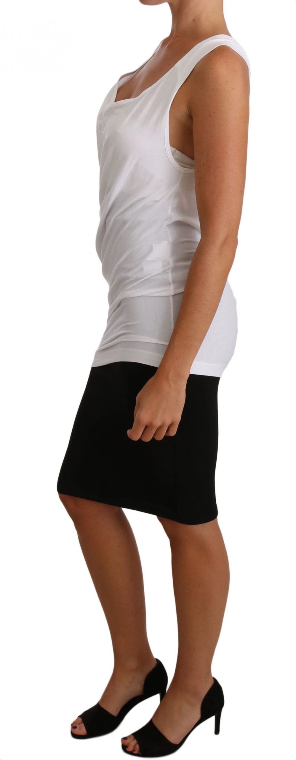 Cavalli White Top Tank CAVALLI T-Shirt Jersey by Cavalli